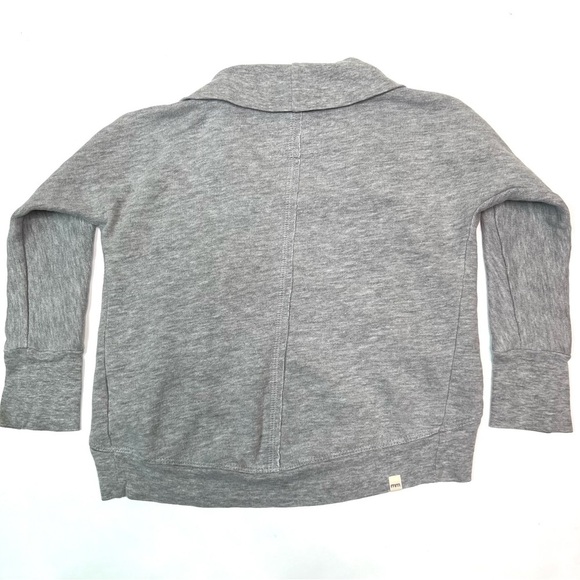 Mini Mioche Shawl Cardi Heather Gray Sweatshirt Open Cardigan Size 2 - Picture 2 of 8